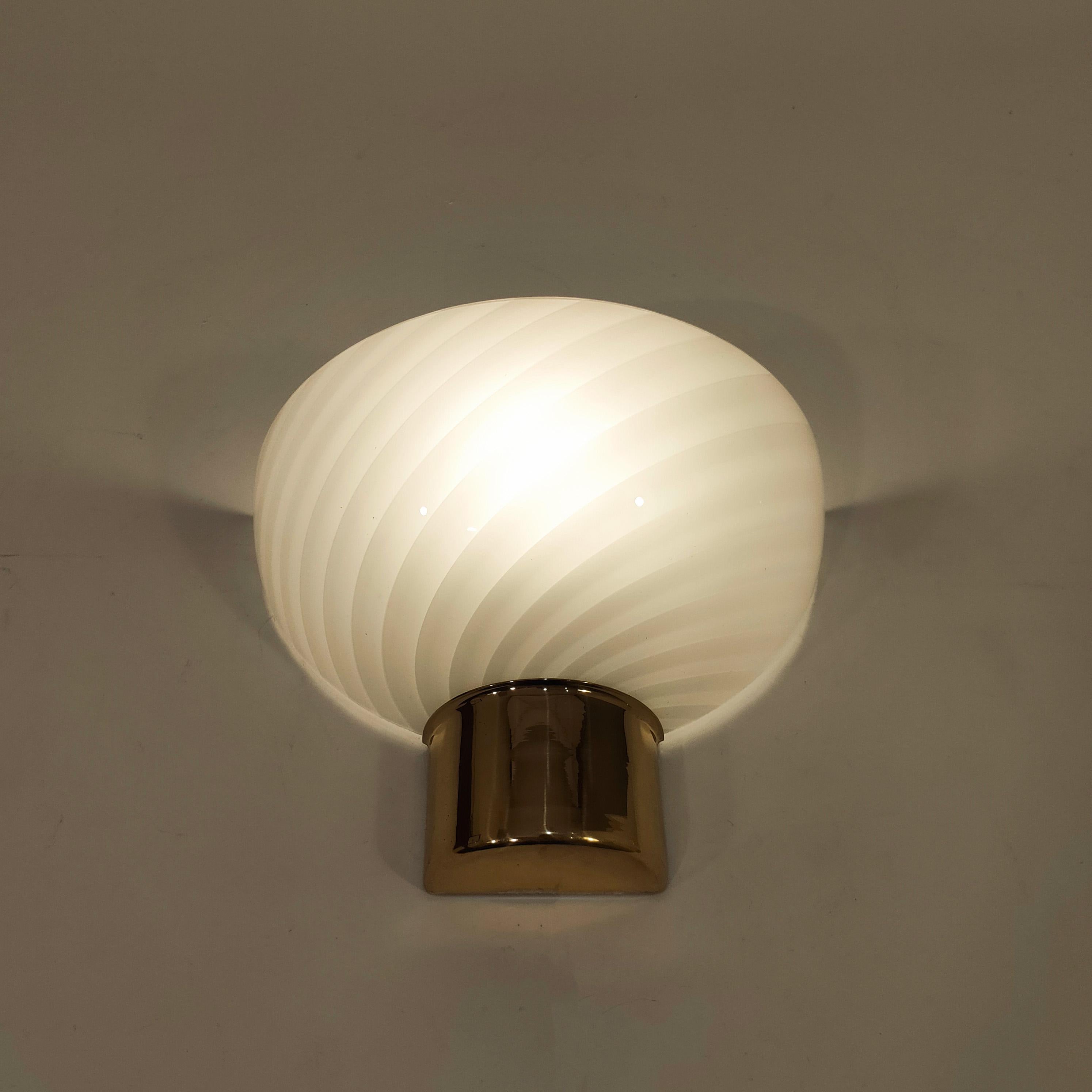 F. Fabbian murano glass Post-Modern sconces, Italy, 1970s in vendita 1