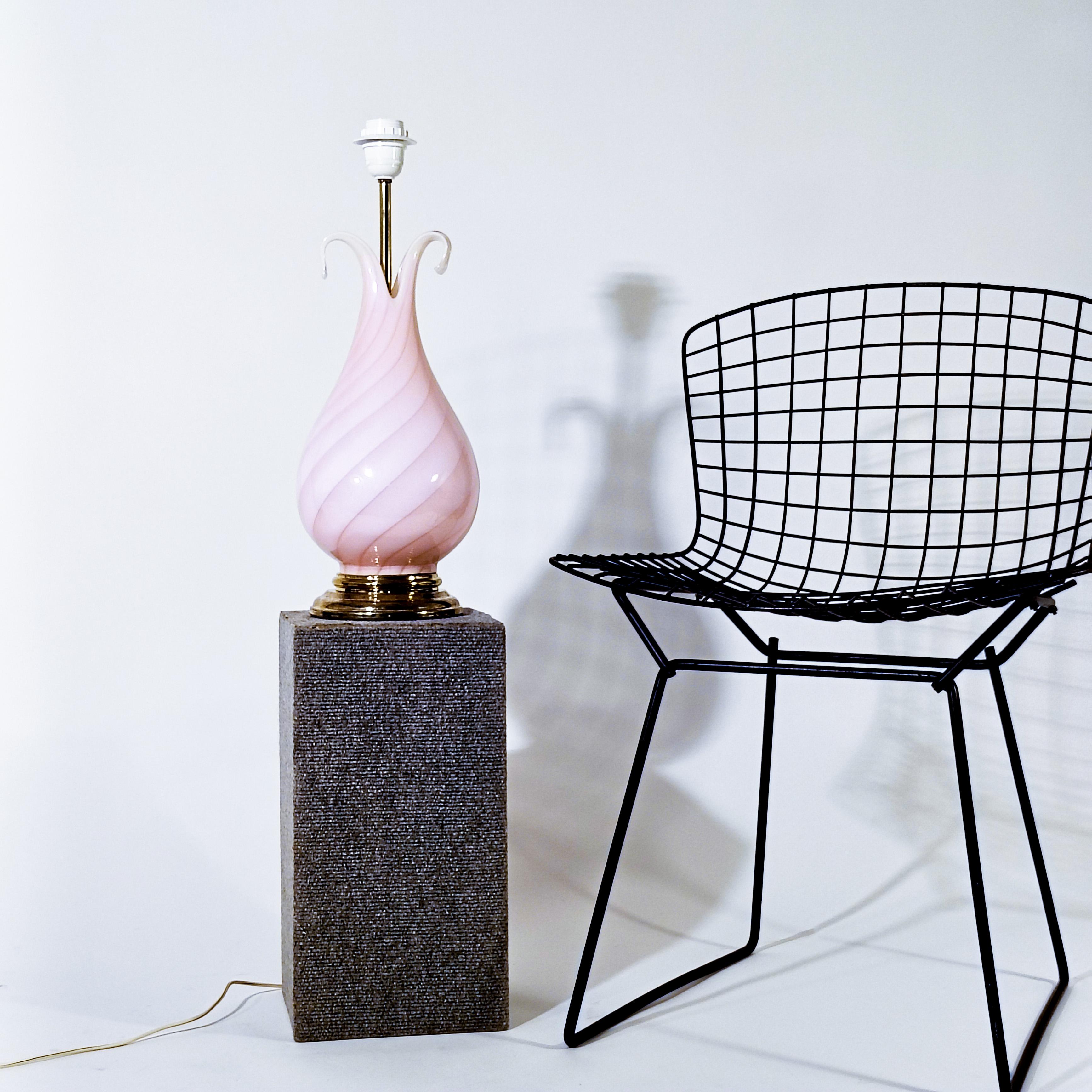 F. Fabbian. Lampe de table post-moderne en verre de Murano soufflé à la main, Italie, années 1970 en vente 2