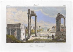 Foro Romano, Roma - Acquaforte di F. Gilii - XIX secolo