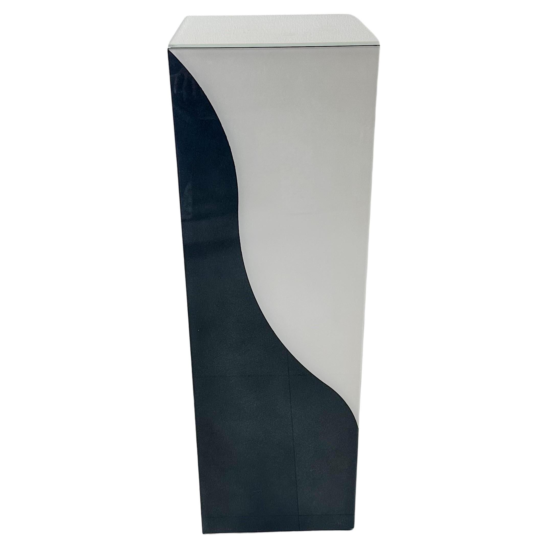 F. Hayman Chaffey for Directional Black and White Glass Pedestal
