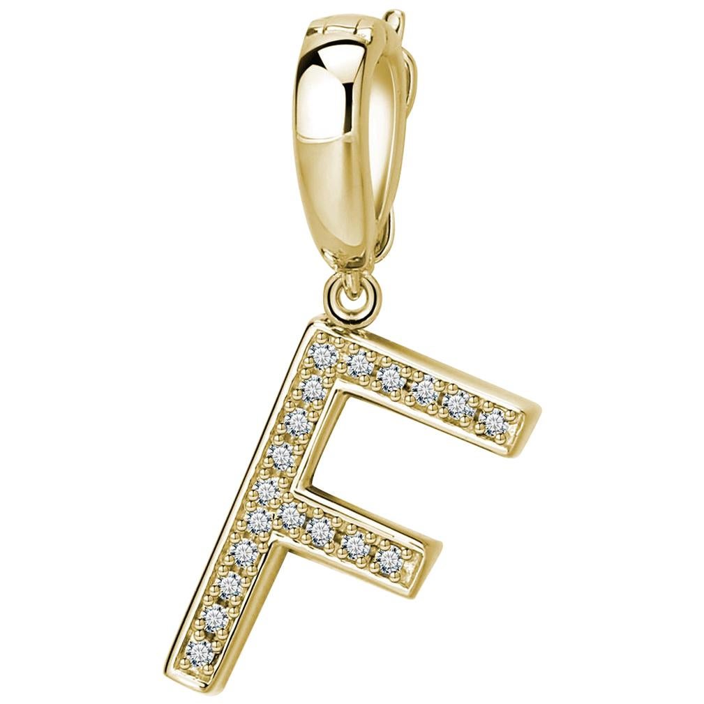 F Initial Pendant or Charm For Sale