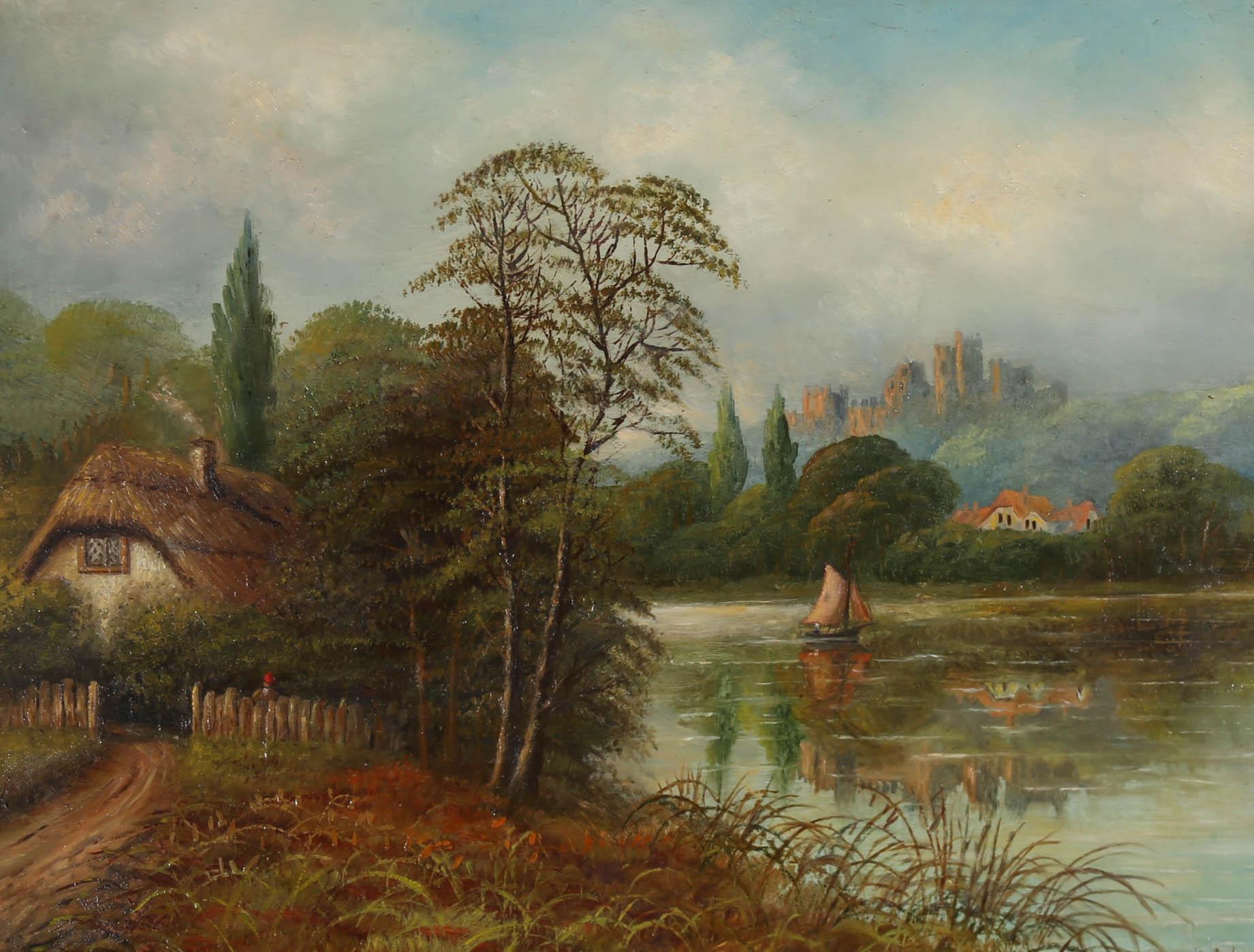 F. Johan - Early 20th Century Oil, View of the Castle 2