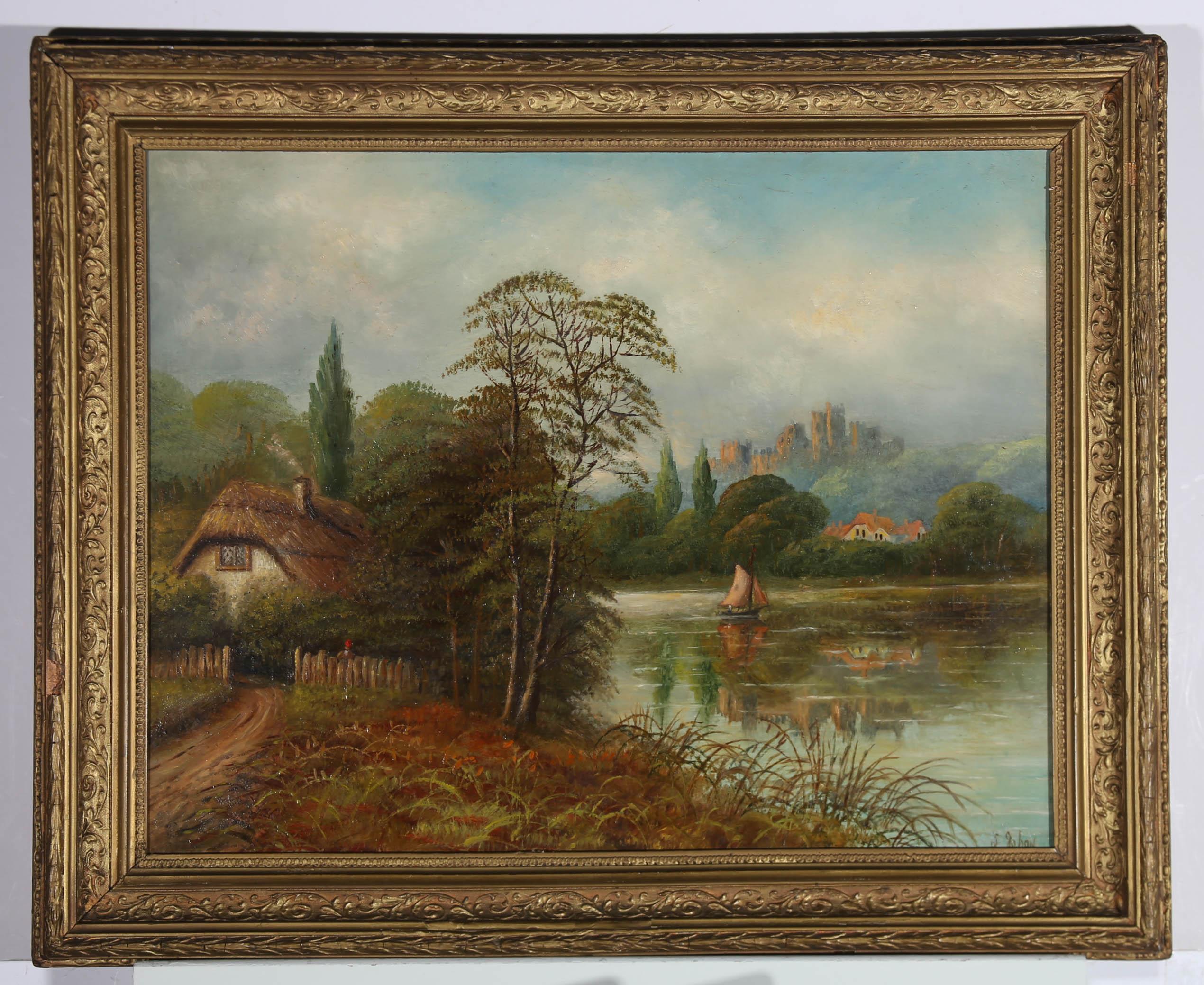 F. Johan - Early 20th Century Oil, View of the Castle 3