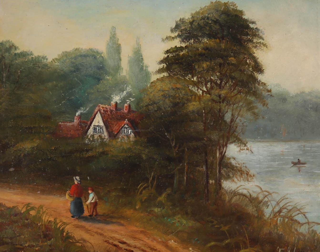 F. Johan - Framed Late 19th Century Oil, Rural Landscape 2