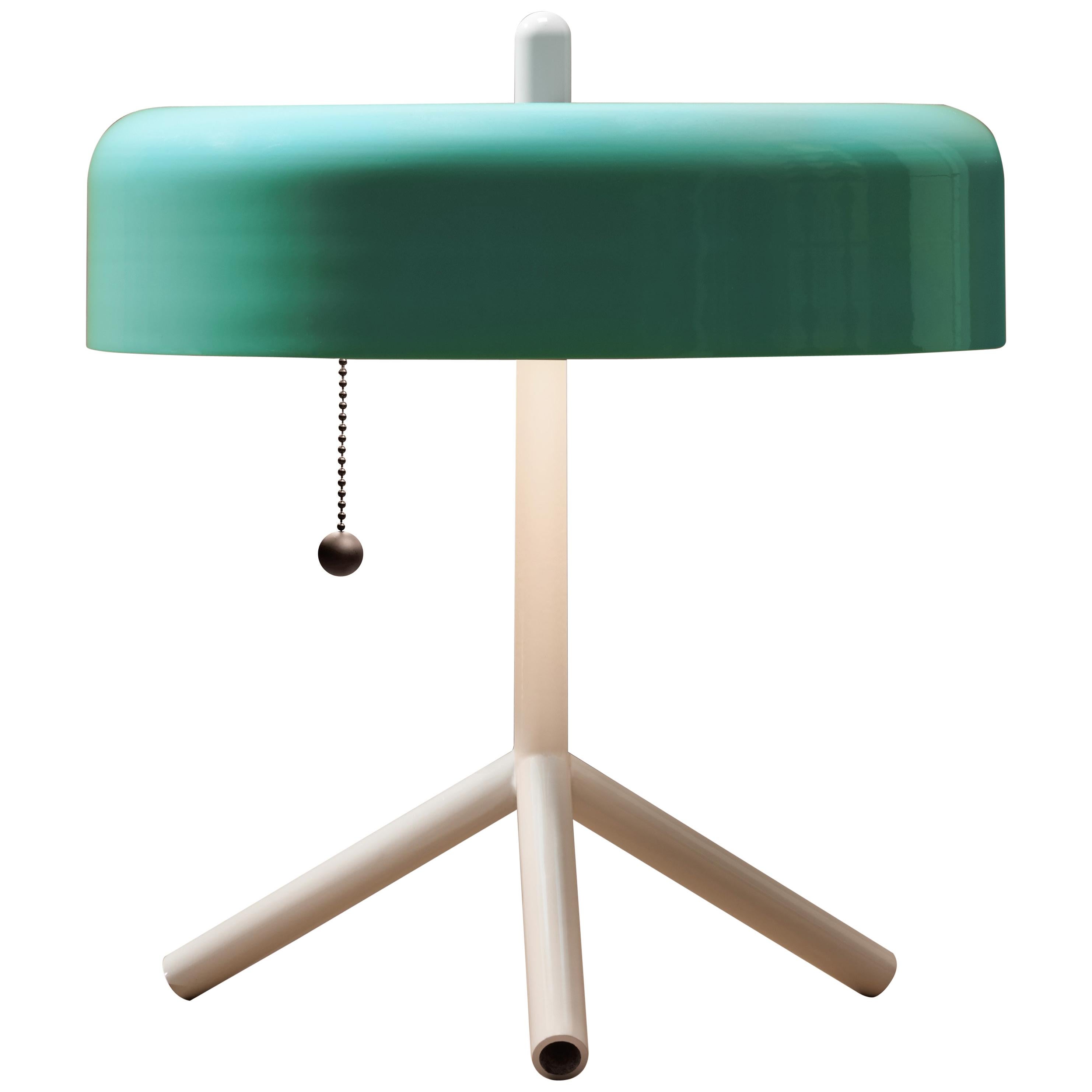 F/K/a Table Lamp in Teal, Cream & Cherry Tomato by Jonah Takagi For Sale