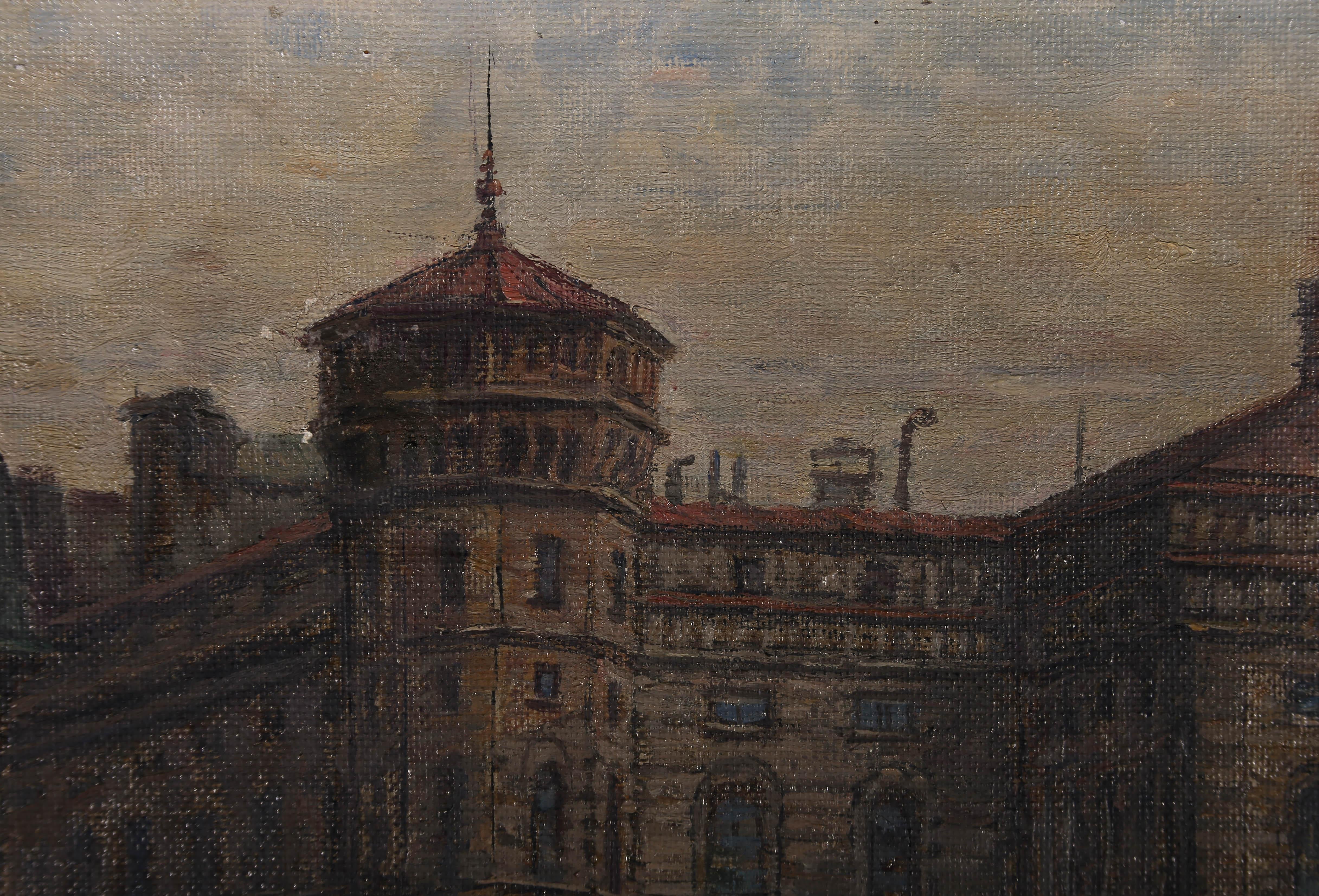A fine early 20th Century view in oil, showing an imposing building in the heart of the beautiful city of Stockholm. The artist has signed and dated to the lower left corner and the painting has been presented in a 20th Century gilt frame. There is