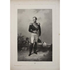 1841 engraving by F. Krigekal presents a formal portrait of Nicholas I
