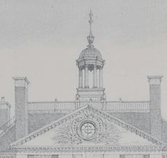 Lady Margaret Hall, Oxford, lithograph by F. L. Griggs