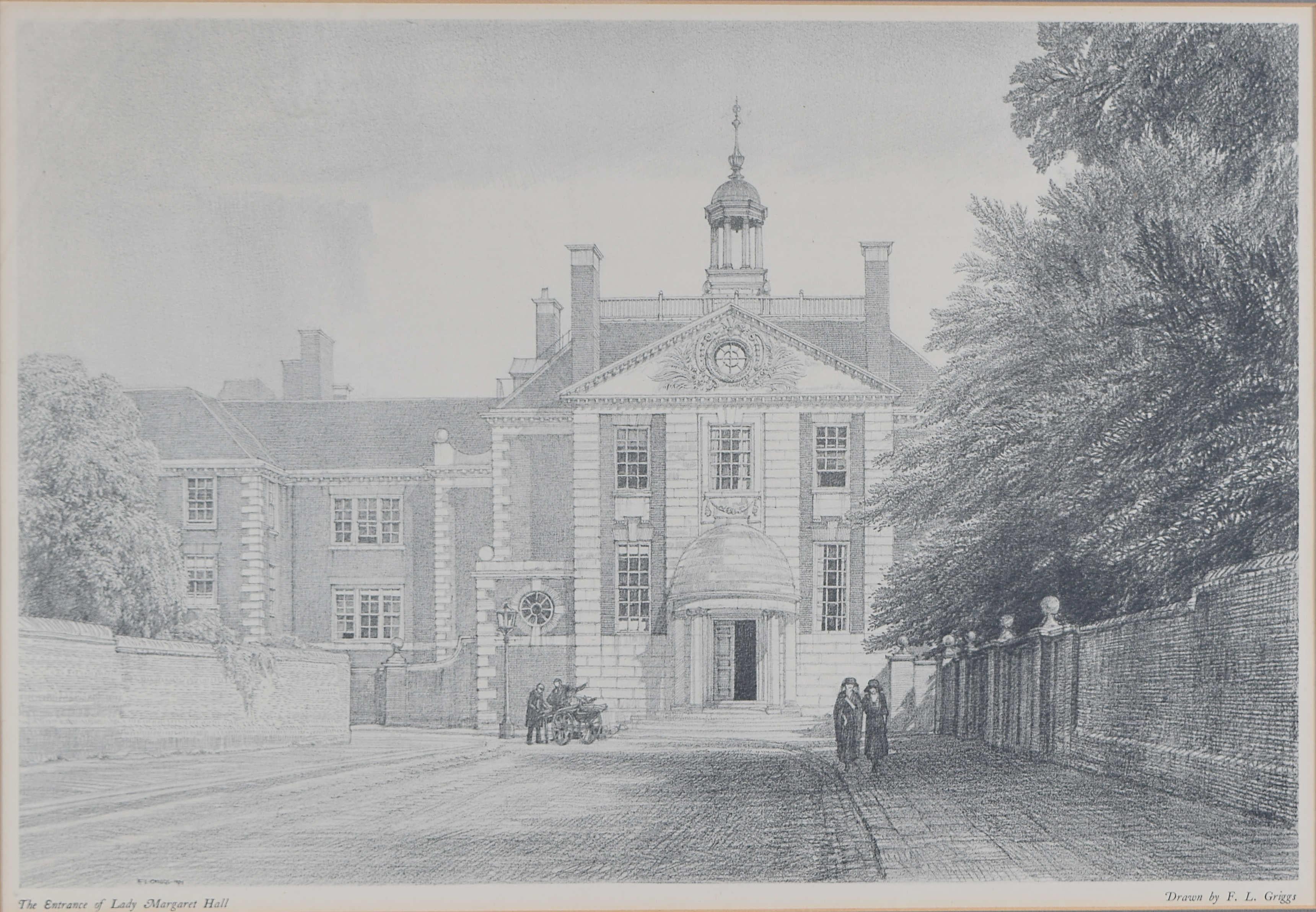 Lady Margaret Hall, Oxford, litografía de F. L. Griggs en venta 2