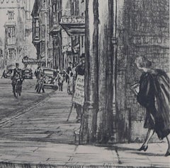 The Ashmolean and Balliol College, Oxford, lithograph by F. L. Griggs