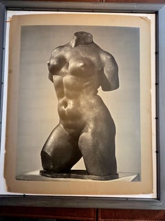 F. L. Kenett Photograph of Maillol Sculpture, Tate Gallery, 1953, Silver Print