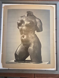 F. L. Kenett Vintage Silver Photograph Maillol Sculpture pour la Tate Gallery 1953