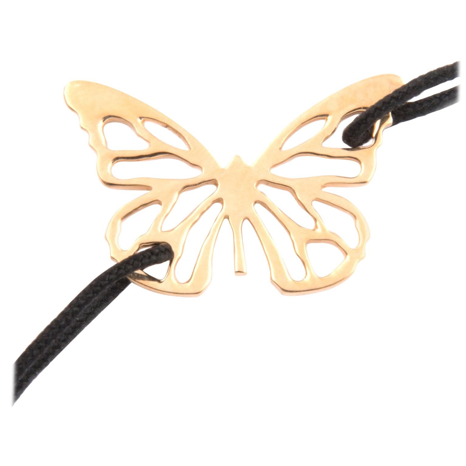 F. Larochas 18k Yellow Gold Butterfly Bracelet