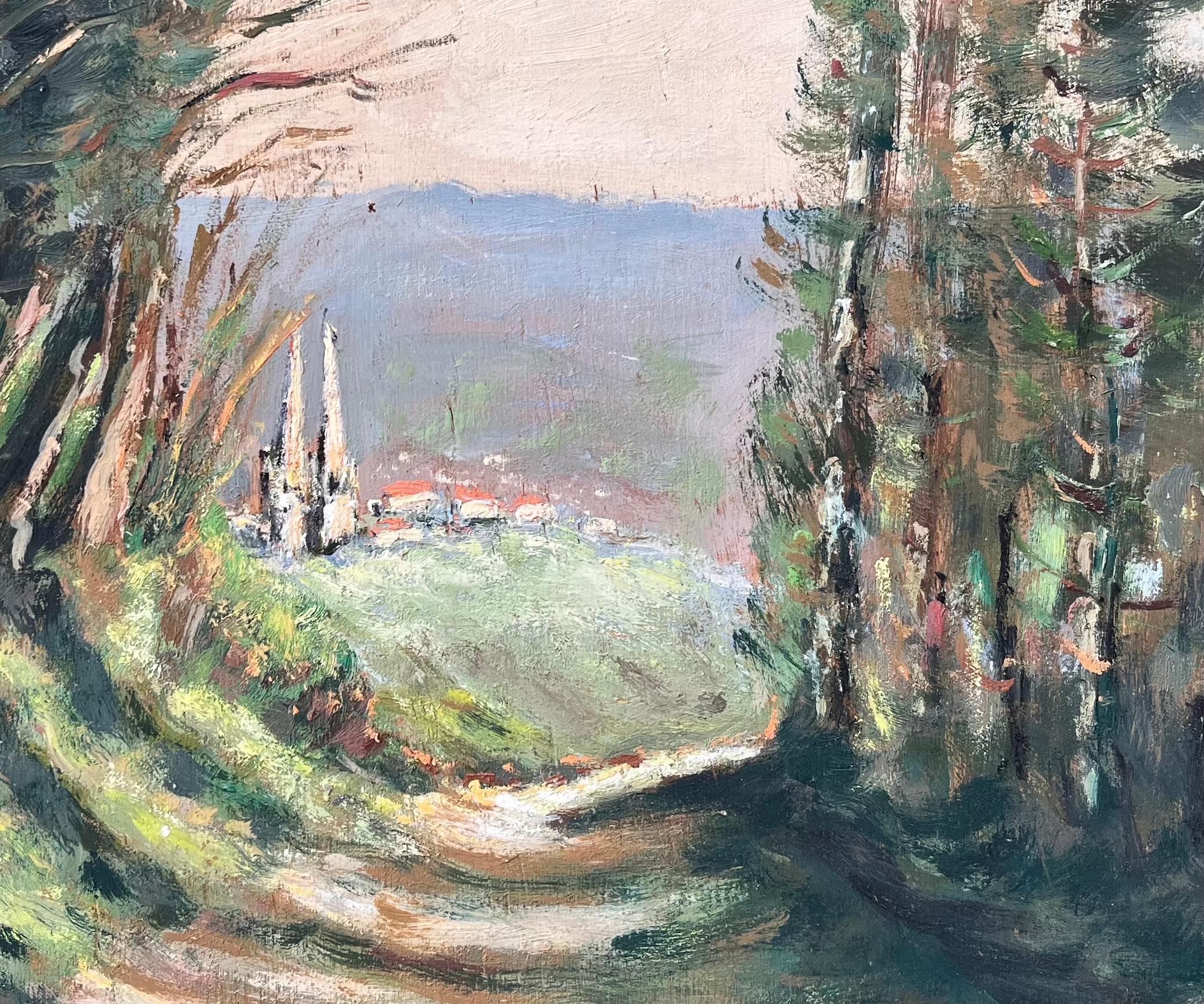 French Impressionist Landscape of Rural Path in Vimoutiers Normandy For Sale 2