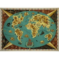 Circa 1950 Original travel poster - T.A.I. - French airline