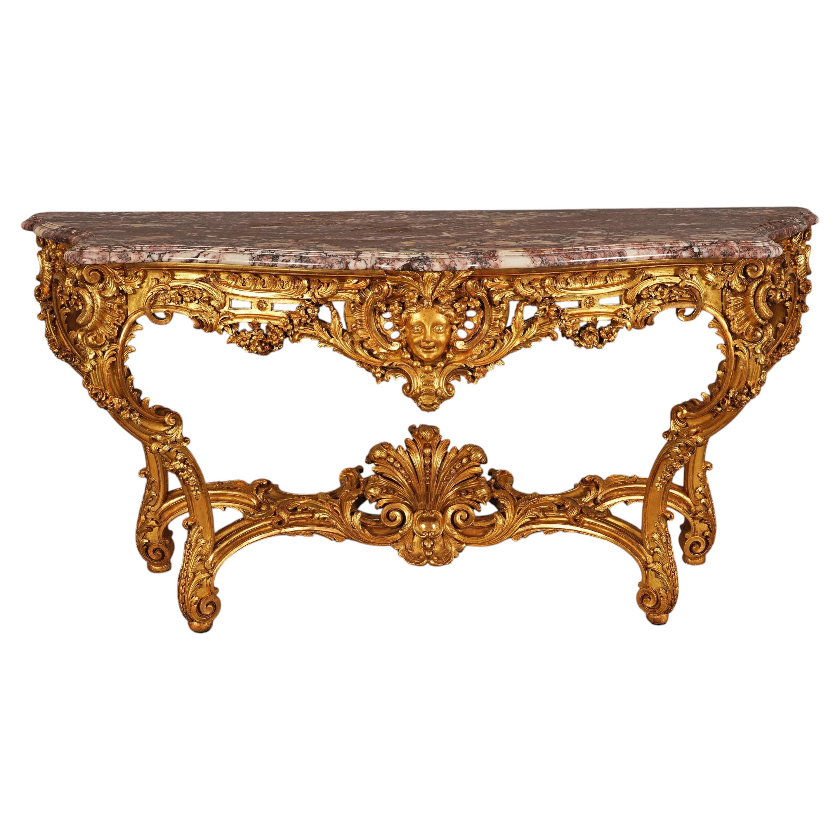F. Linke, Konsolentisch im Landhausstil, Frankreich, um 1890 im Angebot