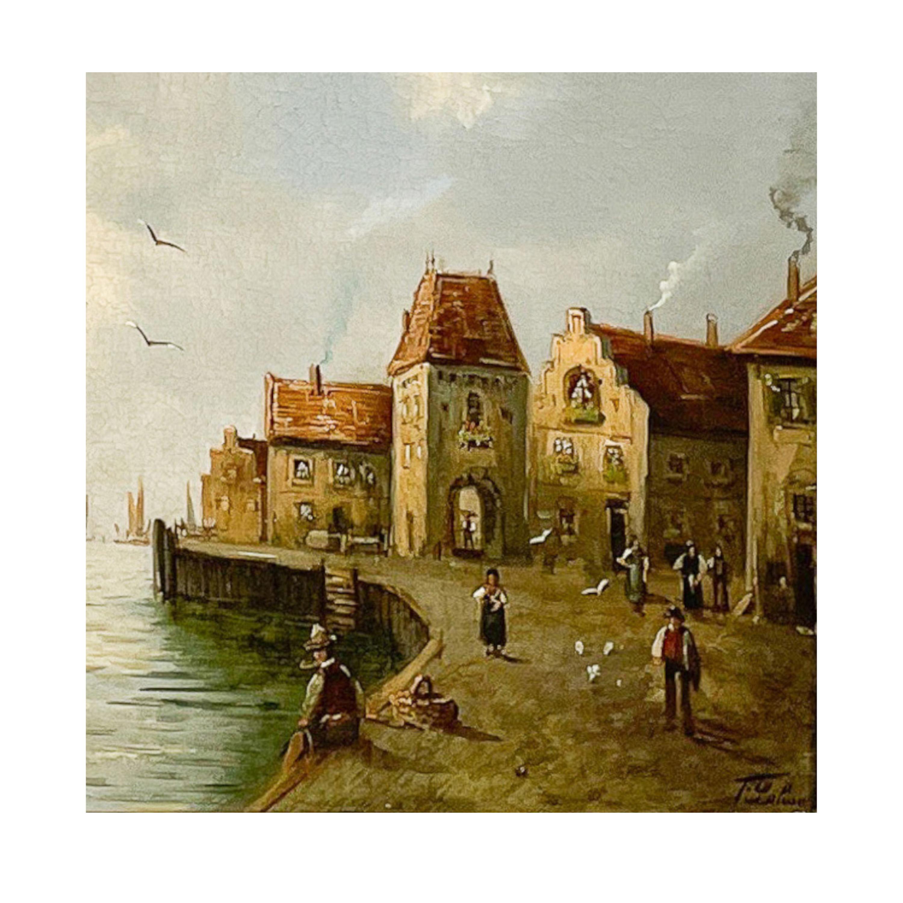 Pair Antique 19th Century Oil Canvas Paintings Marine Nautical Ships Seascapes 7