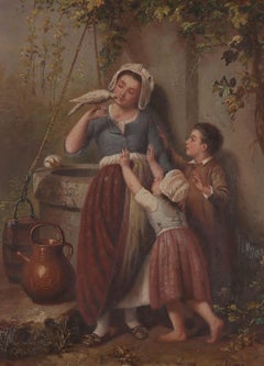 F. Lucca - Framed Italian School Late 19th Century Oil, Docile Dove