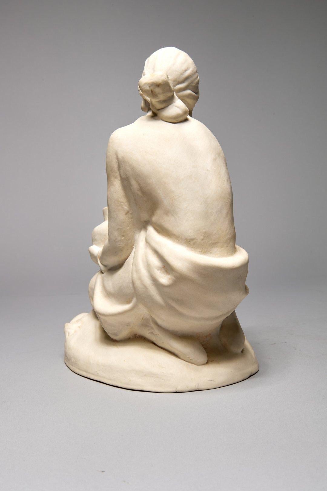 F. Luis Mora (Amerikaner, 1874-1940)
Amerikanischer Ureinwohner, ca. 1930er Jahre
Keramik
Auf dem Boden gestempelt, Cowan Pottery
9 x 7 x 5 Zoll

Francis Luis Mora war einer der bekanntesten amerikanischen Künstler des späten 19. und frühen 20.