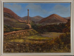 Vintage F. Nicholson - Signed 1981 Oil, Massacre of Glencoe Monument