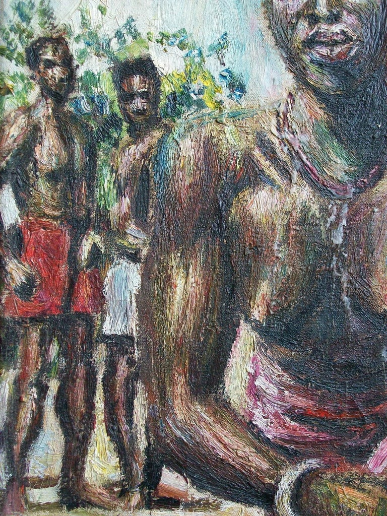 F. Njiraini, 'Anger I Go', Oil Painting on Canvas, Kenya, circa 1970's