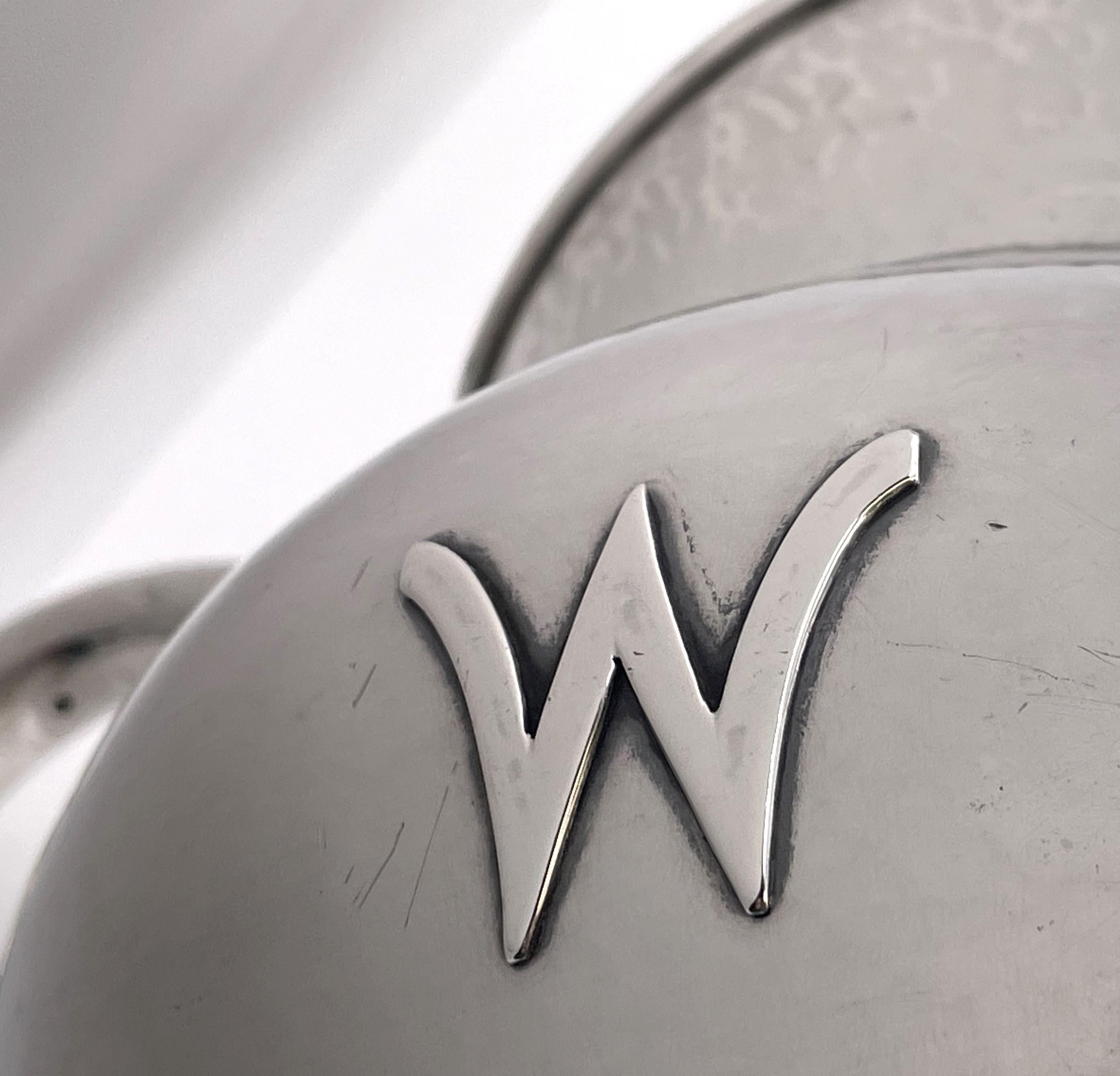 F. Novick Chicago Arts & Crafts Jarra martillada de plata de ley sobre bandeja en venta 1