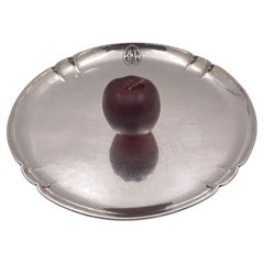 F. Novick Sterling Silver Handwrought Platter Tray in Arts & Crafts Style