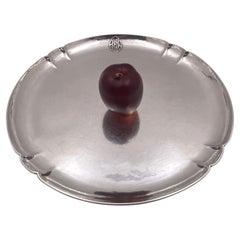 F. Novick Sterling Silver Large Handwrought Platter Tray in Arts & Crafts Style