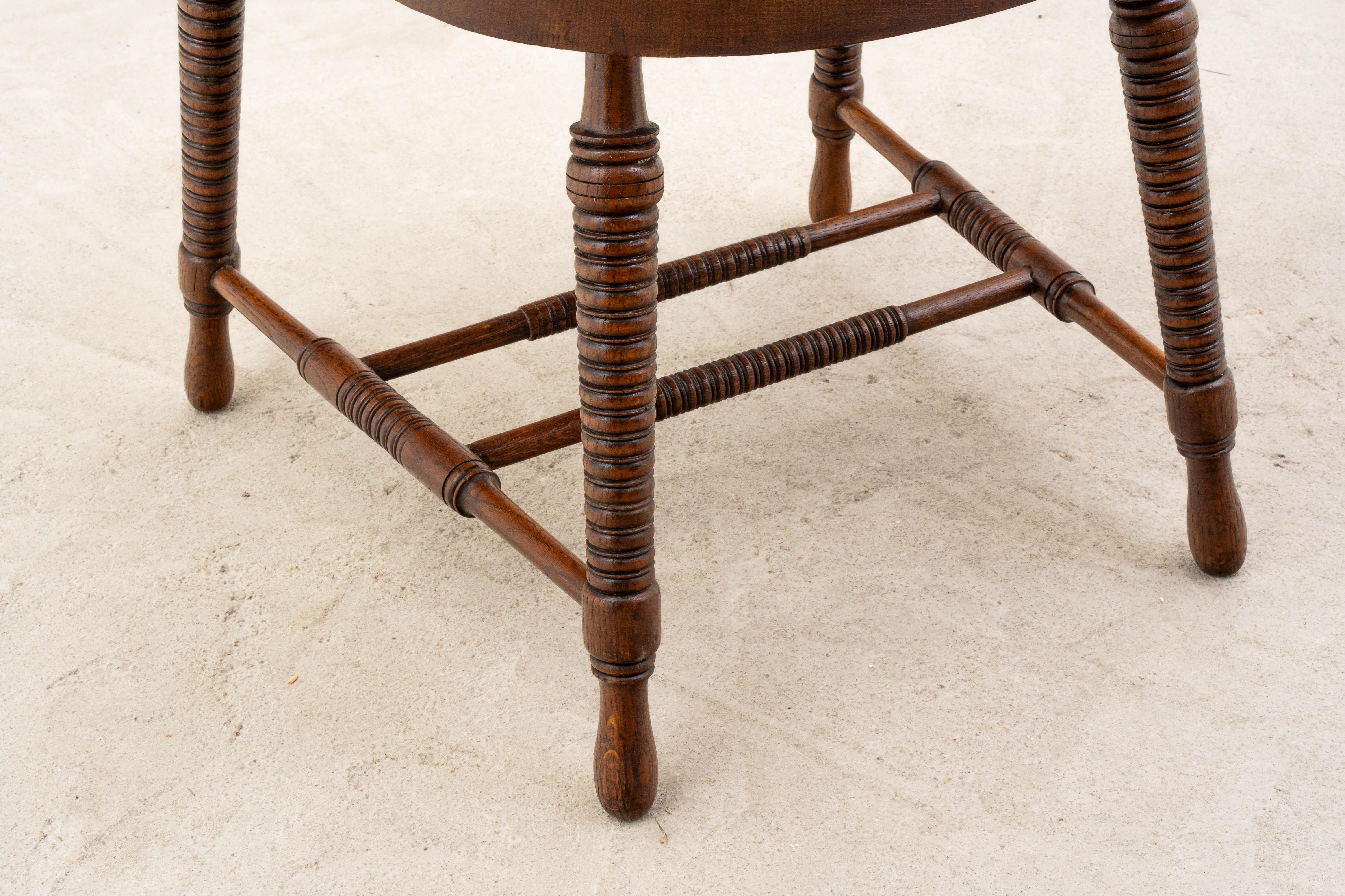 F. O. Schmidt - Adolf Loos - Armchair - Bureau Chair - Leather, Oak For Sale 3