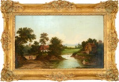 Antique "River Yare, Norfolk", Late 19th Century English School Figurative Landscape 