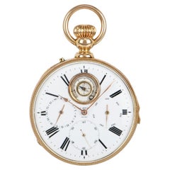 F. Rotig Havre, a Rare Gold Open Face Keyless Quarter Repeating Calendar with Co