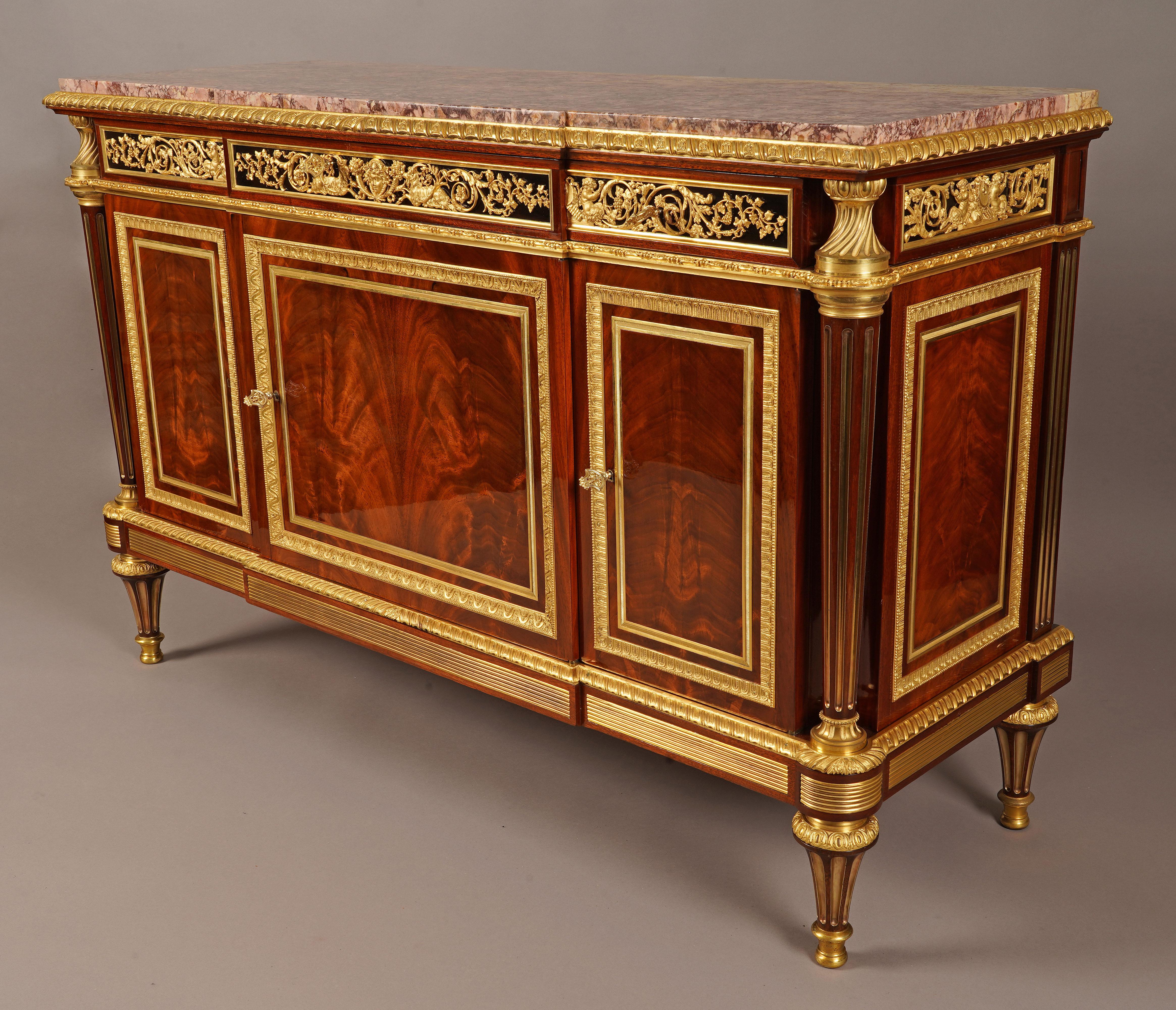 Gilt F. Schmit, Louis XVI style Commode, France, circa 1876 For Sale