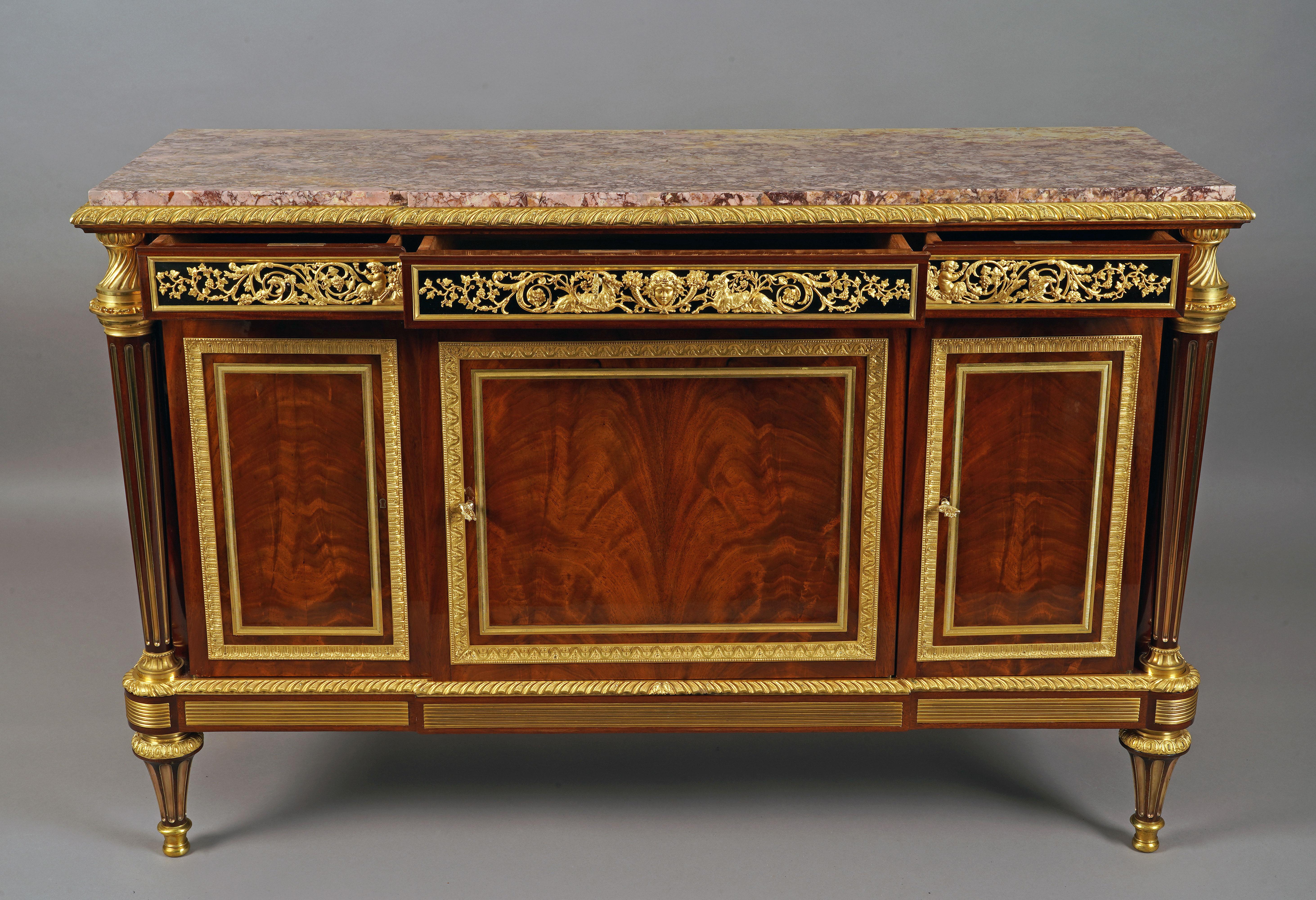 Bronze F. Schmit, Louis XVI style Commode, France, circa 1876 For Sale