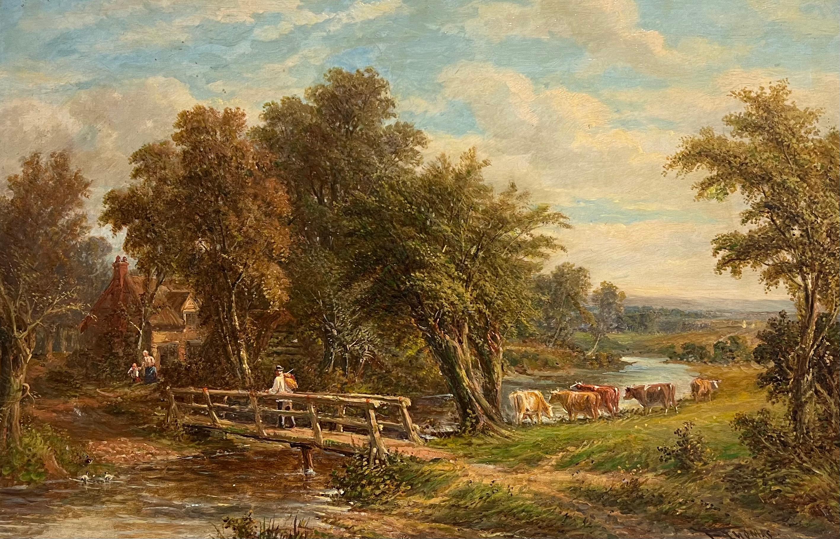 Picture Idea: F Thomas 19Th Century Fine Victorian Signed English Oil Painting