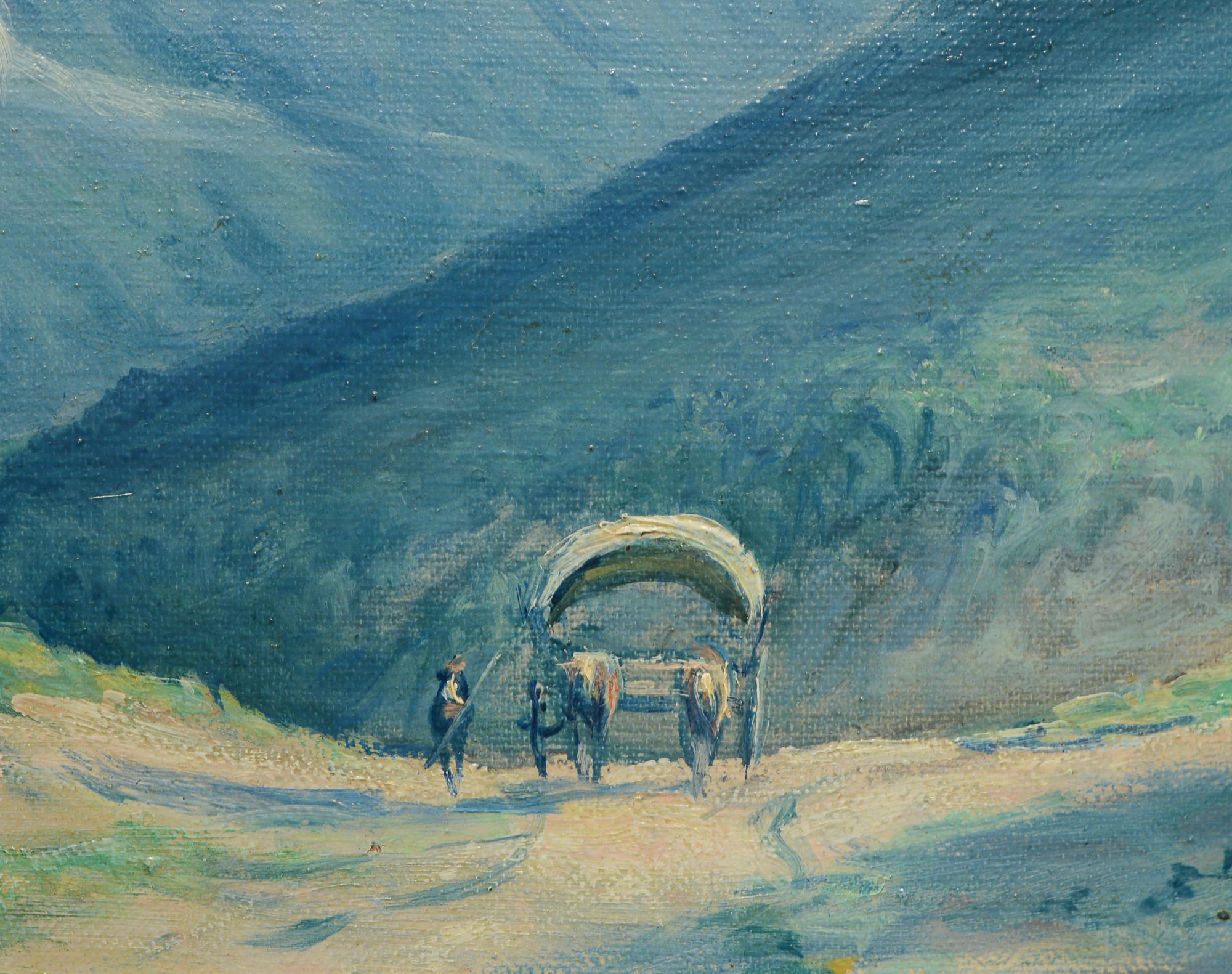 F. Vial Painting of Andes Mountains Landscape Chile In Good Condition In San Mateo, CA