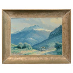 F. Vial Painting of Andes Mountains Landscape Chile