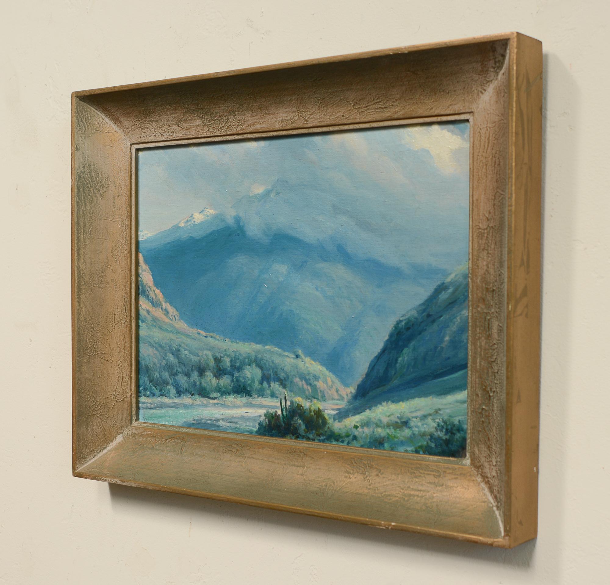 Other F. Vial Painting of Chile Landscape with the Andes Mountains