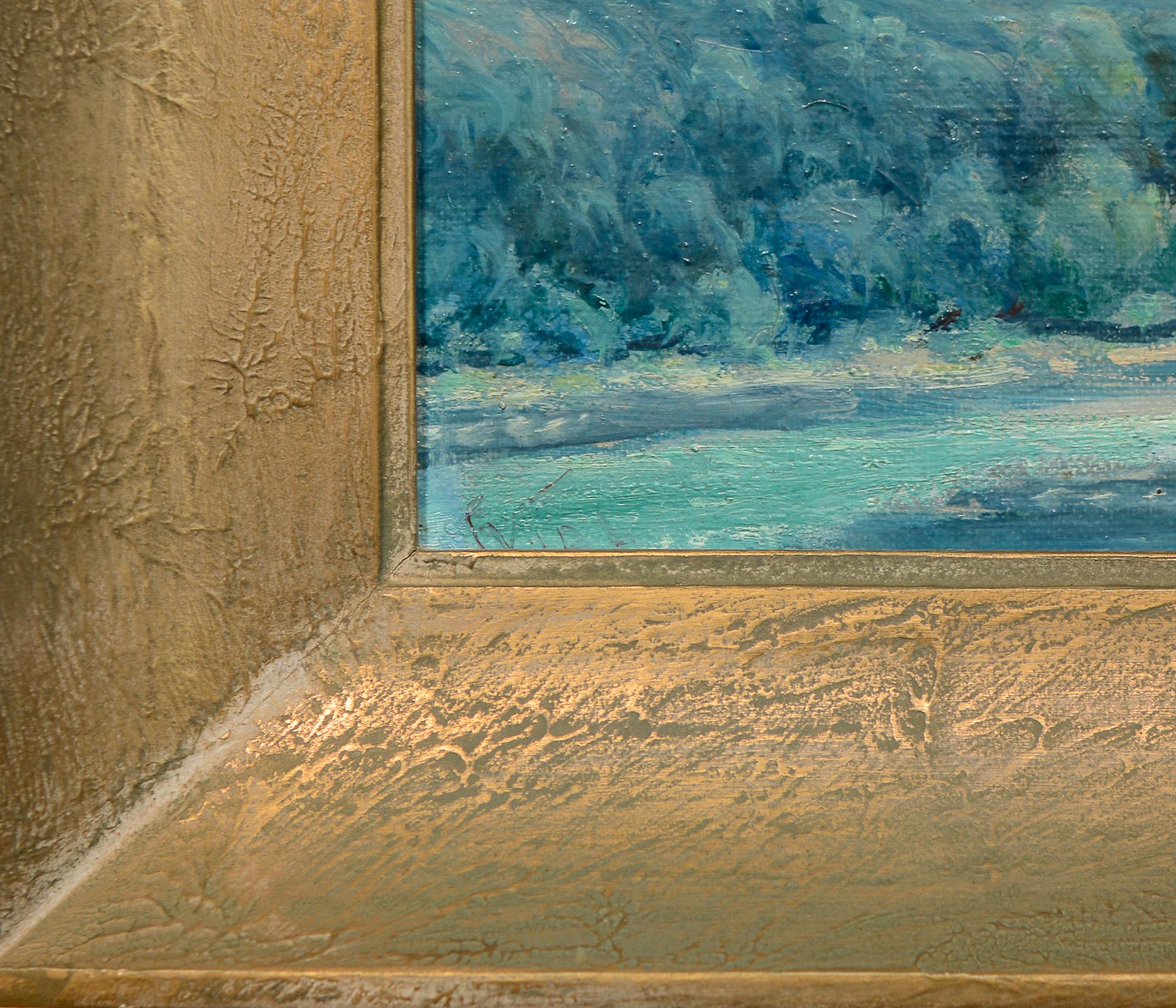Chilean F. Vial Painting of Chile Landscape with the Andes Mountains