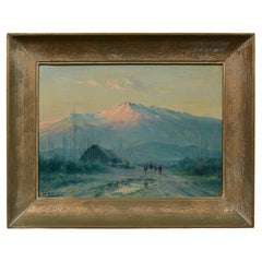 F. Vial Painting of Chilean Landscape and Mountain