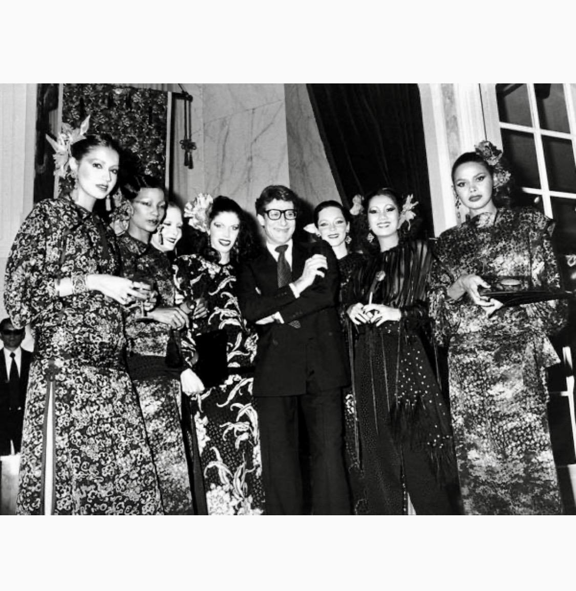 F/W 1977 Yves Saint Laurent Haute Couture 'Les Chinoises' Documented Dress Set For Sale 5