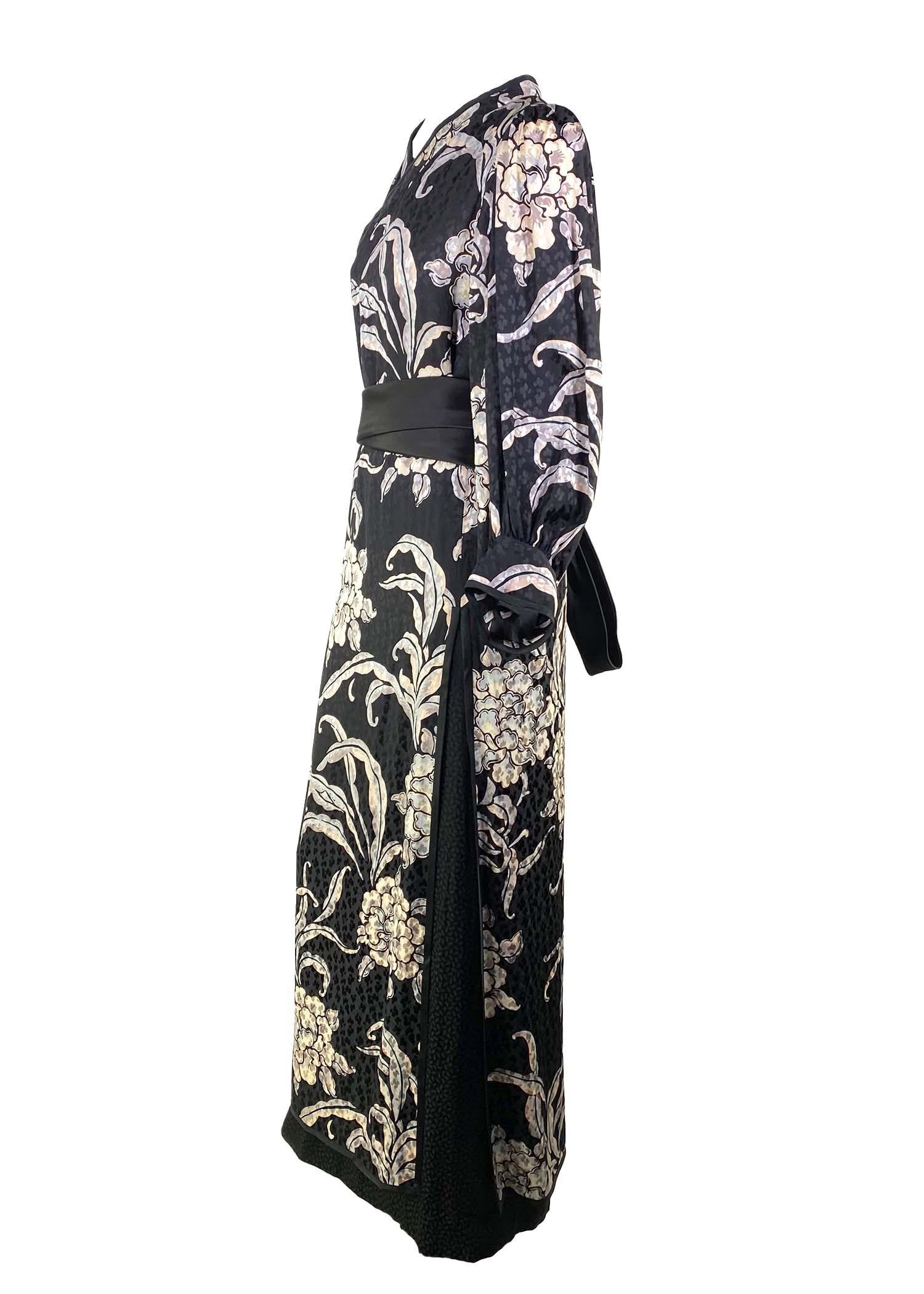 Black F/W 1977 Yves Saint Laurent Haute Couture 'Les Chinoises' Documented Dress Set For Sale