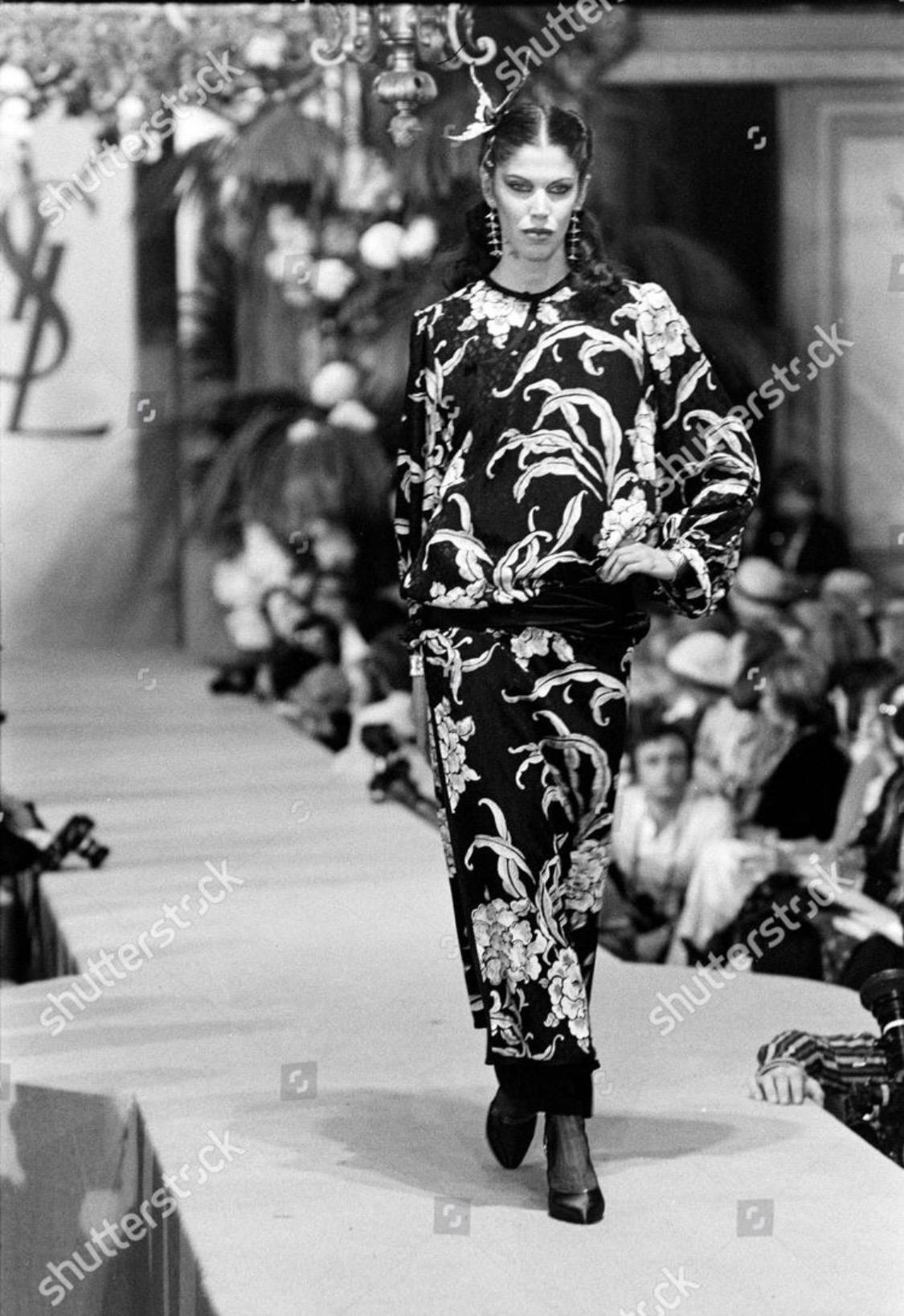 F/W 1977 Yves Saint Laurent Haute Couture 'Les Chinoises' Documented Dress Set For Sale 1