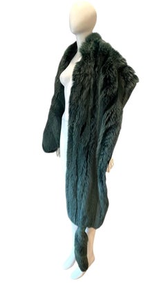 F/W 1983 Claude Montana & Greene & Greene Greene grande étole en renard vert