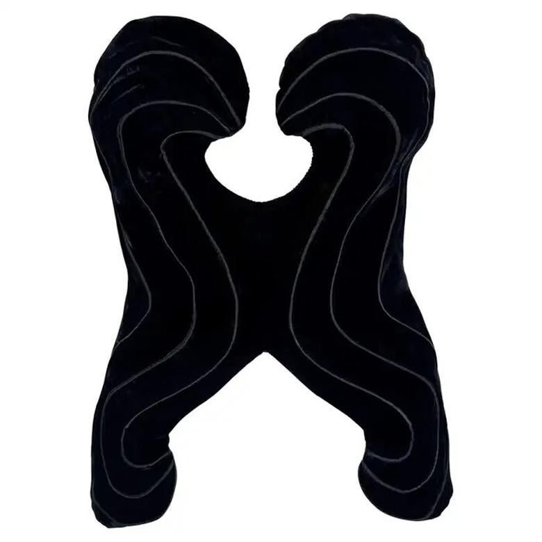 F/W 1987 Thierry Mugler Bustier curvado de terciopelo negro Cutout Crop Top en venta