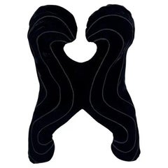 F/W 1987 Thierry Mugler Curved Black Velvet Bustier Cutout Crop Top