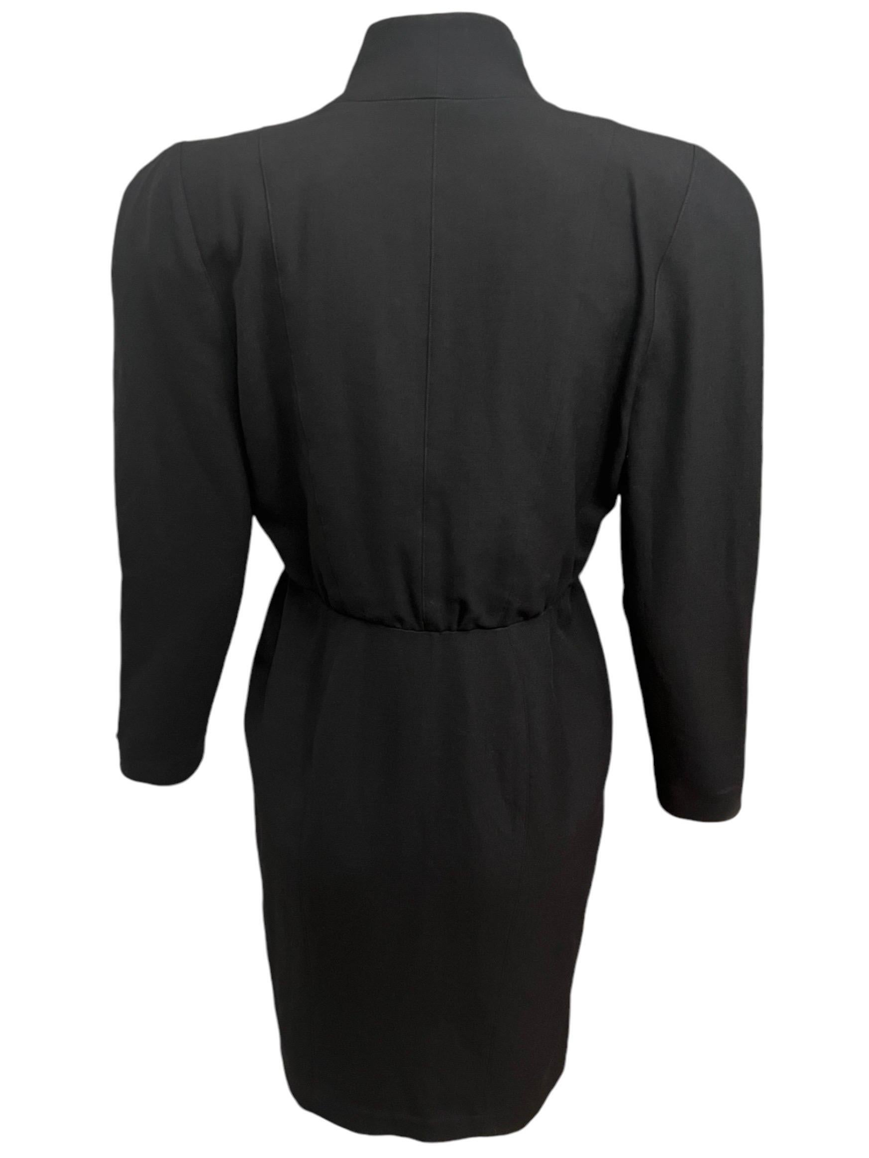 F/W 1988 Thierry Mugler Black Les Infernales Lightning Bolt Dress For Sale 9