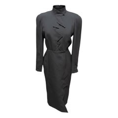 F/W 1988 Thierry Mugler Black Les Infernales Lightning Bolt Dress