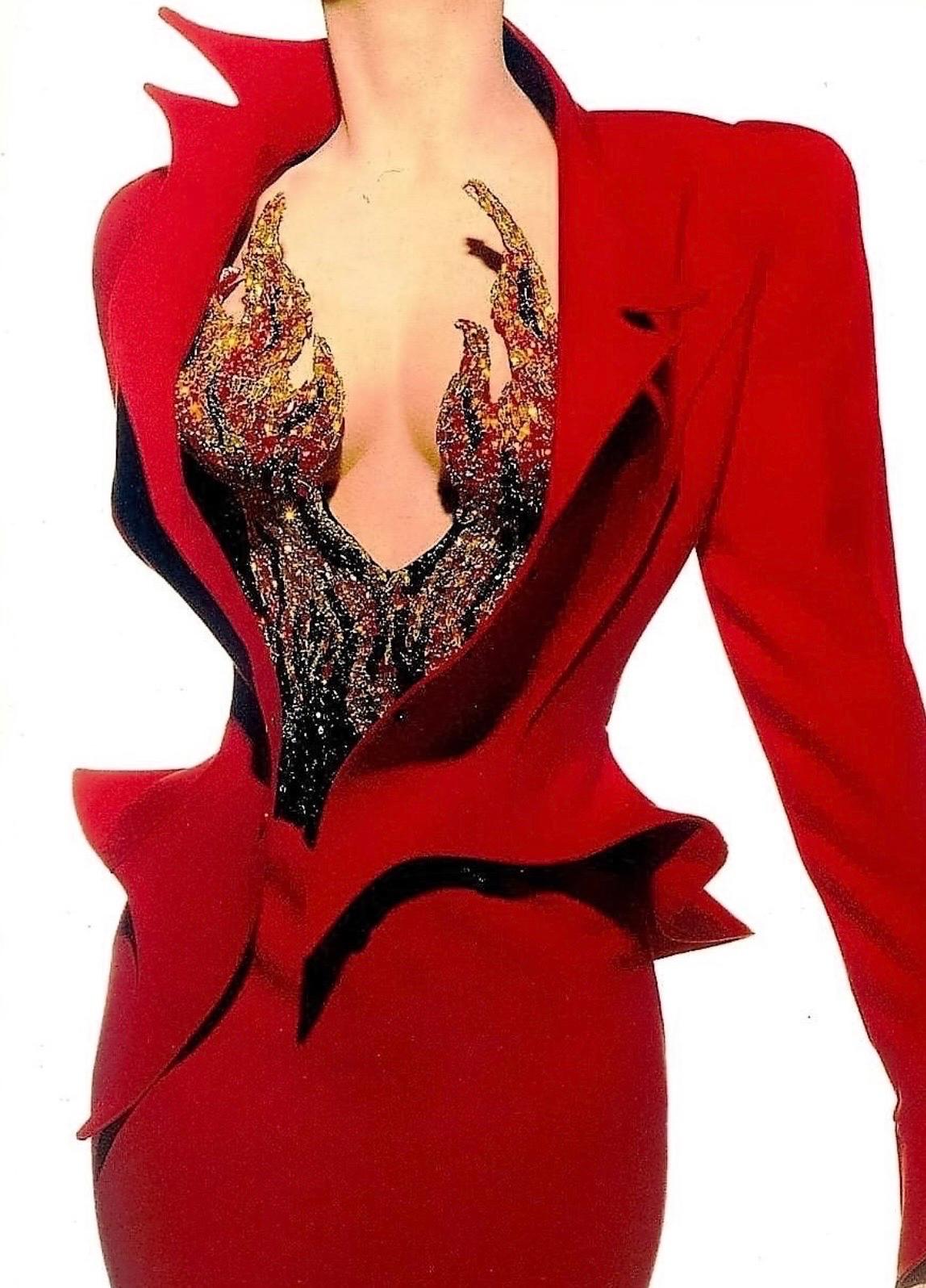 Own a piece of fashion history with this iconic documented Thierry Mugler jacket from the collectible Fall Winter 1988 
