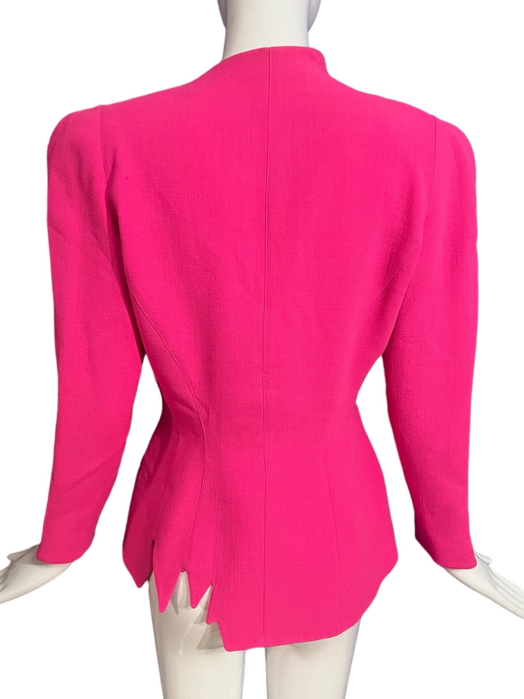 F/W 1988 Thierry Mugler Pink Les Infernales Lightning Bolt Jacket 7