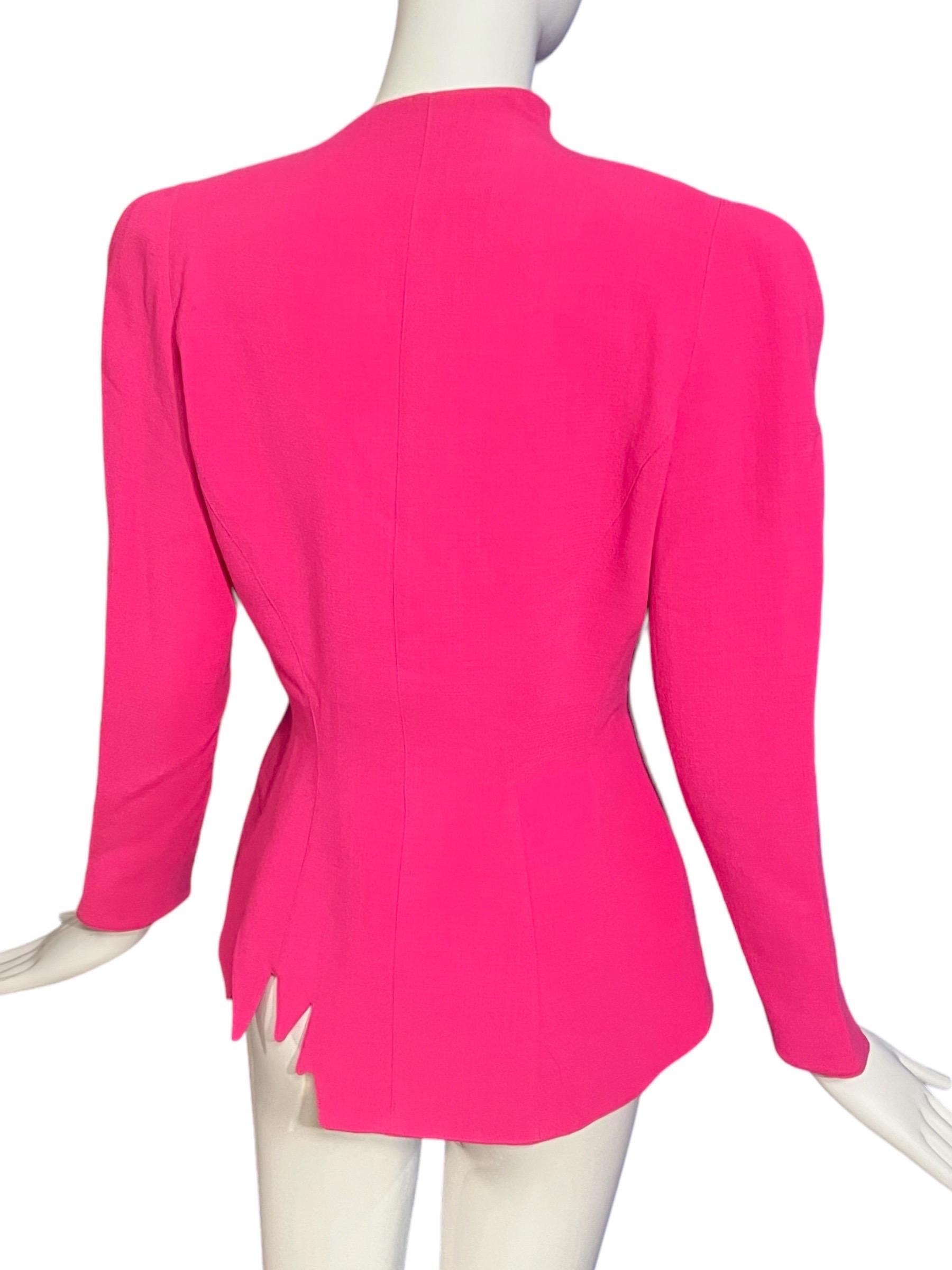 F/W 1988 Thierry Mugler Pink Les Infernales Lightning Bolt Jacket 8